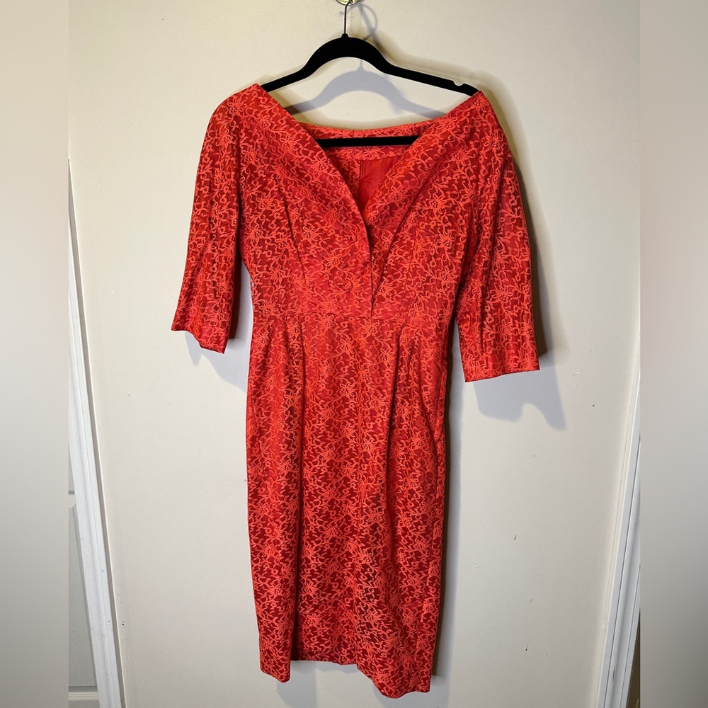 Vintage Red Dress with detachable circle skirt